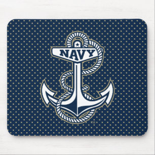 Naval Academy Polka Dot Pattern Mouse Pad