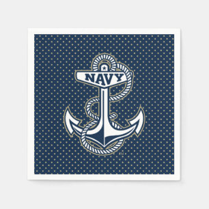 Naval Academy Polka Dot Pattern Napkins