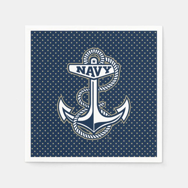 Naval Academy Polka Dot Pattern Napkins (Front)