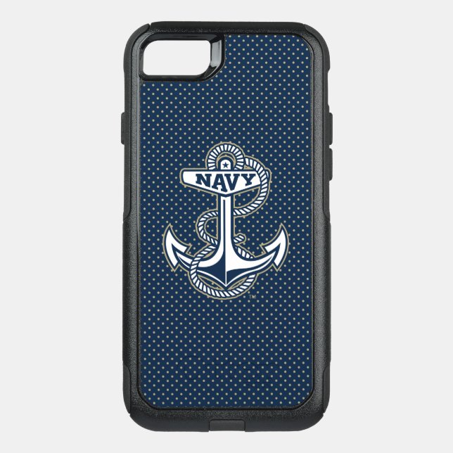 Naval Academy Polka Dot Pattern Otterbox iPhone Case (Back)