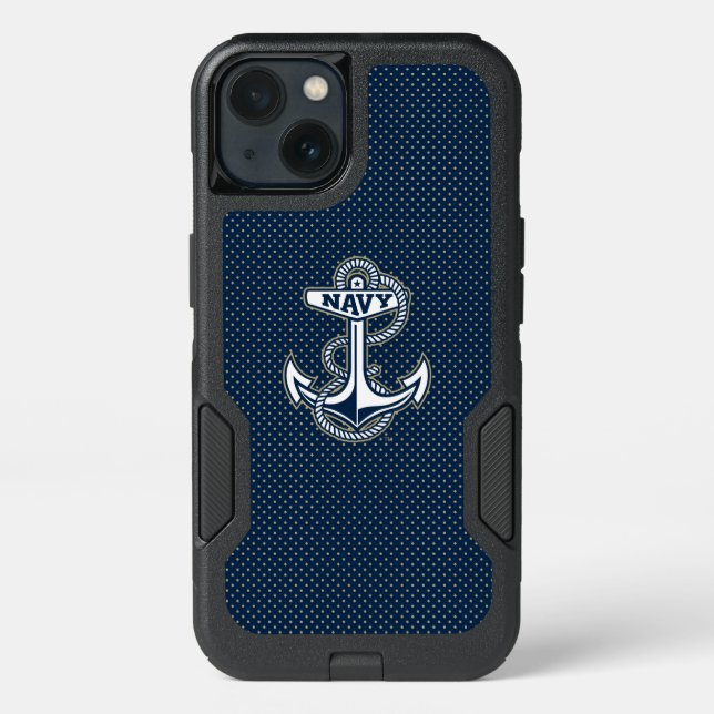 Naval Academy Polka Dot Pattern Otterbox iPhone Case (Back)