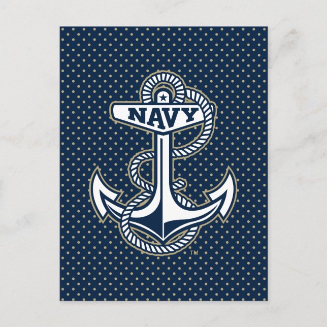 Naval Academy Polka Dot Pattern Postcard (Front)