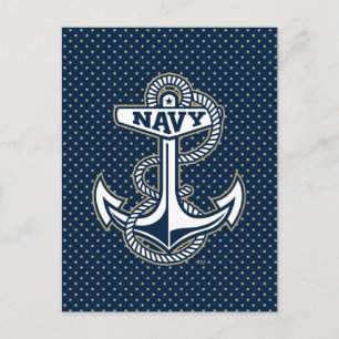 Naval Academy Polka Dot Pattern Postcard
