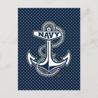 Naval Academy Polka Dot Pattern Postcard
