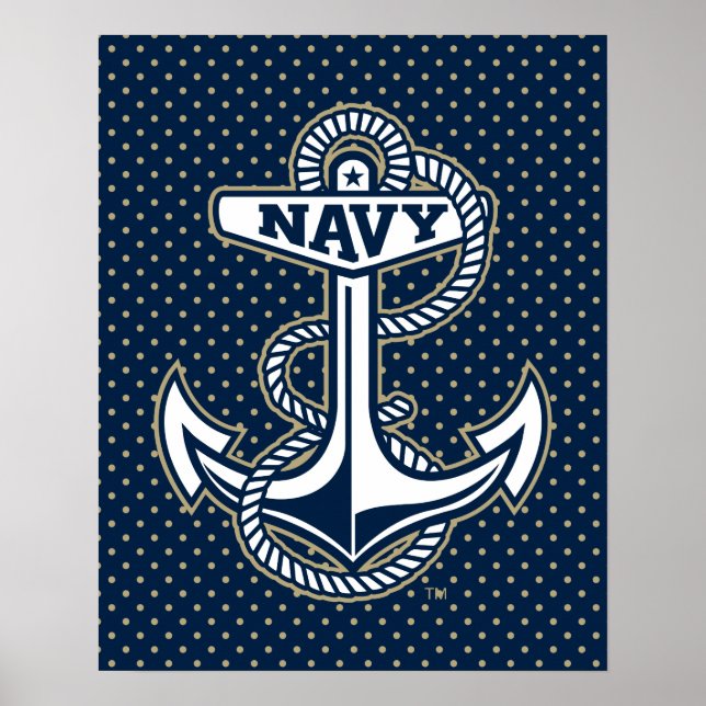 Naval Academy Polka Dot Pattern Poster (Front)