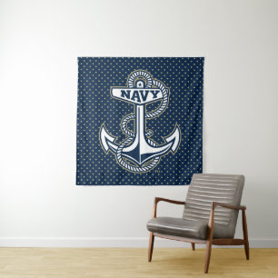 Naval Academy Polka Dot Pattern Tapestry