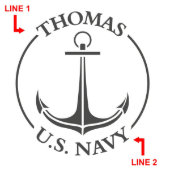 Naval Anchor U.S Navy Buckman Rocks Glass (Design)