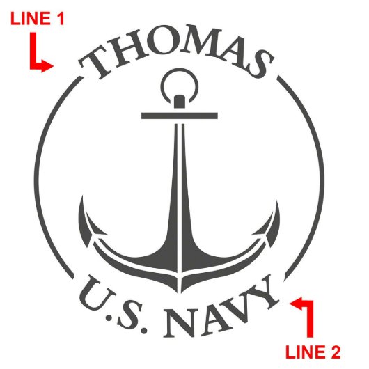 Naval Anchor U.S Navy Buckman Rocks Glass (Design)