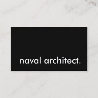 naval architect. business card