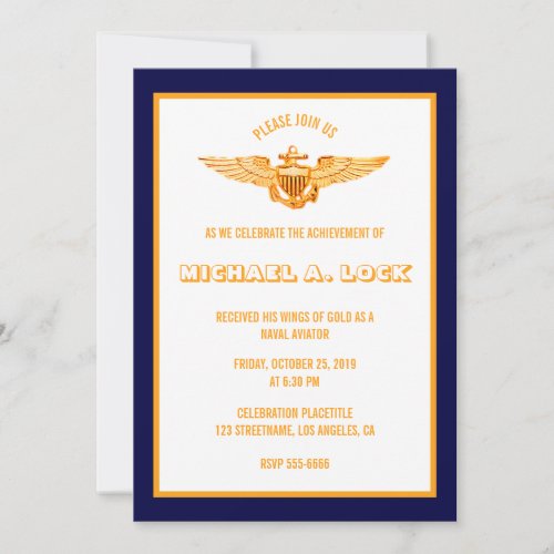 Naval Aviator  Wings of Gold Invitations