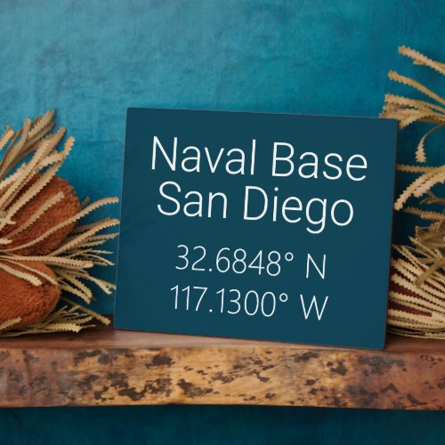 Naval Base San Diego Latitude Longitude  Plaque