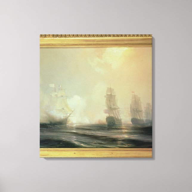 Naval Battle in Chesapeake Bay Canvas Print (Front)