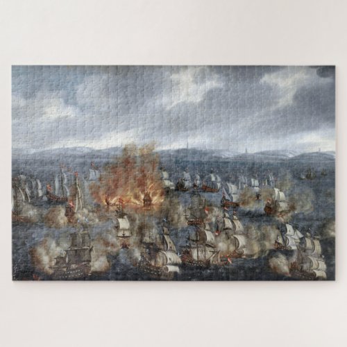 Naval Battle of land June 1676 Claus Minichen Jigsaw Puzzle