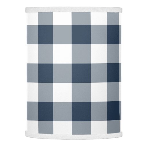 Naval Blue Gingham Lamp Shade Zazzle