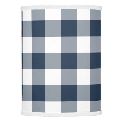 Naval Blue Gingham Lamp Shade