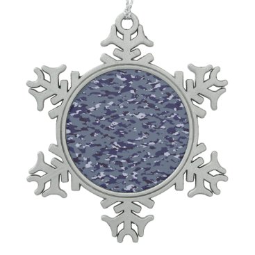 Naval Camouflage Snowflake Pewter Christmas Ornament Naval Camouflage Snowflake Pewter Christmas Ornament