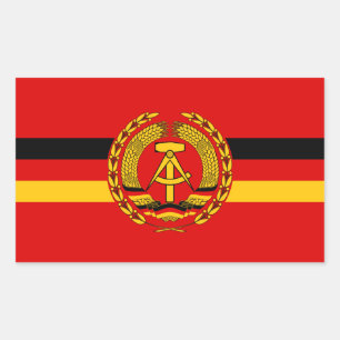 Naval Ensign of East German Navy (1960–1990) Rectangular Sticker