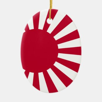 Naval Ensign Of Japan - Japanese Rising Sun Flag Ceramic Ornament by ZazzleArt2015 at Zazzle
