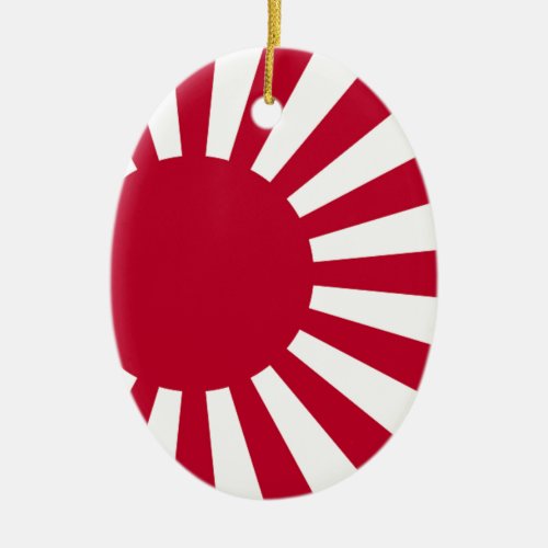 Naval Ensign of Japan _ Japanese Rising Sun Flag Ceramic Ornament