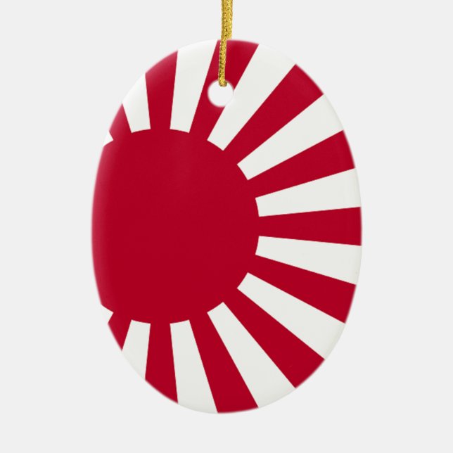 Naval Ensign of Japan - Japanese Rising Sun Flag Ceramic Ornament (Front)