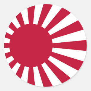 Round Japanese Flag Sticker Decal - Weatherproof - japan jpn jn circle