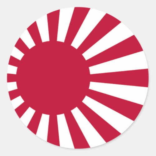 Naval Ensign of Japan _ Japanese Rising Sun Flag Classic Round Sticker
