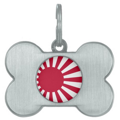 Naval Ensign of Japan _ Japanese Rising Sun Flag Pet Name Tag