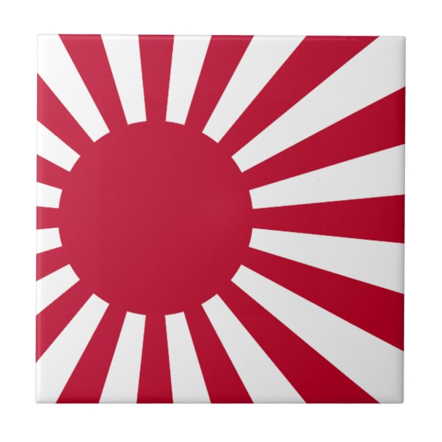 Naval Ensign of Japan - Japanese Rising Sun Flag Tile (Front)