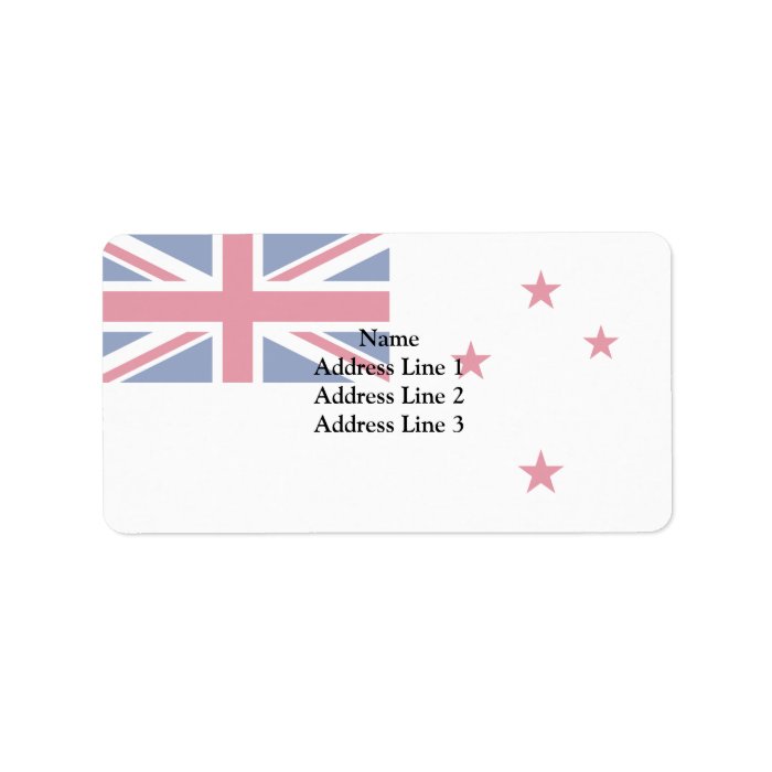 Naval Ensign Of New Zealand, New Zealand Custom Address Labels