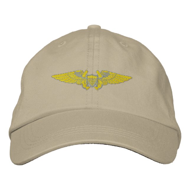 Naval Flight Officer Embroidered Baseball Hat (Front)