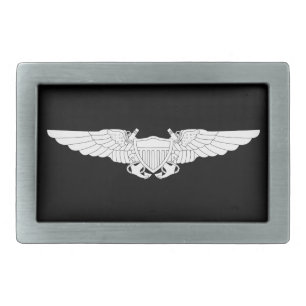 Naval Flight Officer Wings (NFO) - White Belt Buckle