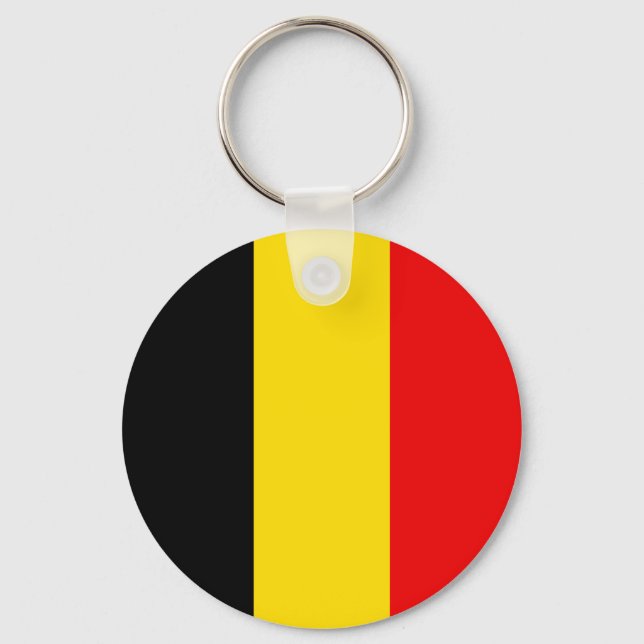 Naval Jack Of Belgium, Belgium flag Keychain (Front)