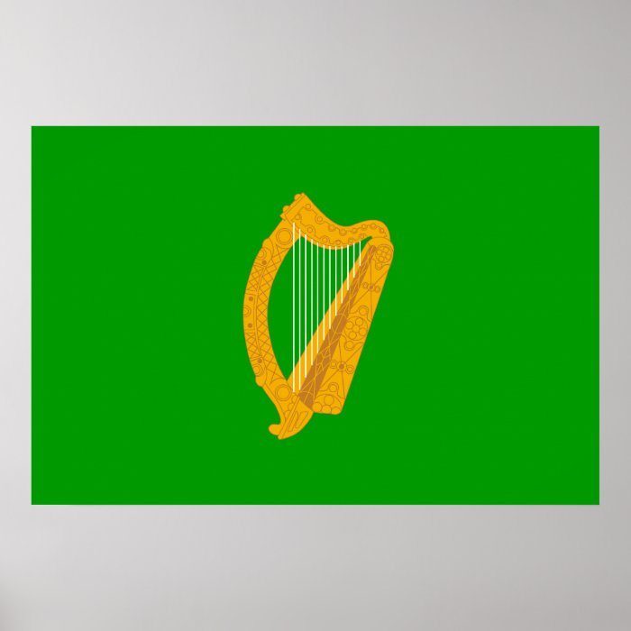 Naval Jack Of Ireland, Ireland flag Poster