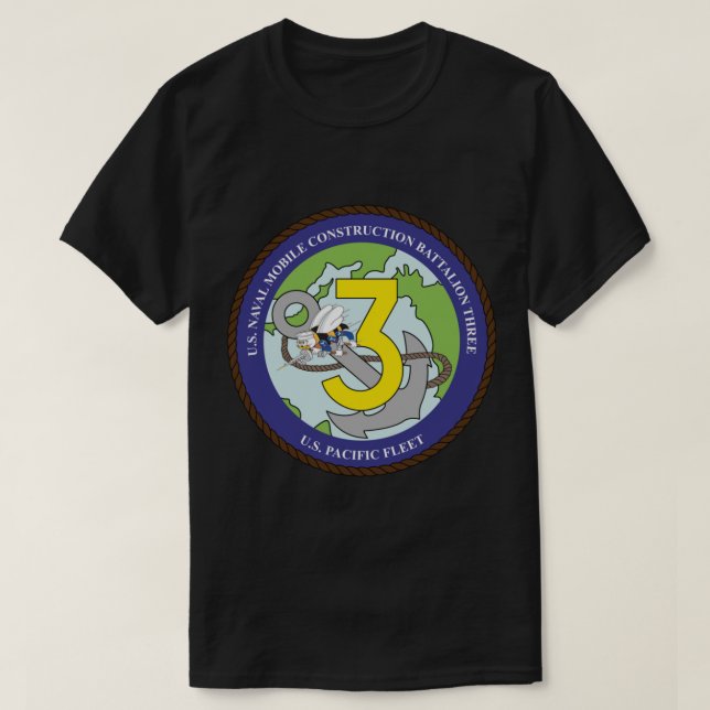 Naval Mobile Construction Battalion 3 (NMCB-3)   T-Shirt (Design Front)