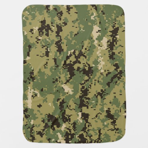 Naval Woodland Camouflage Baby Blanket