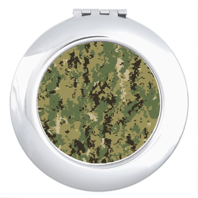Naval Woodland Camouflage Compact Mirror (Front)