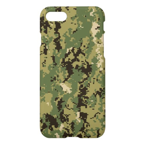 Naval Woodland Camouflage iPhone 87 Case