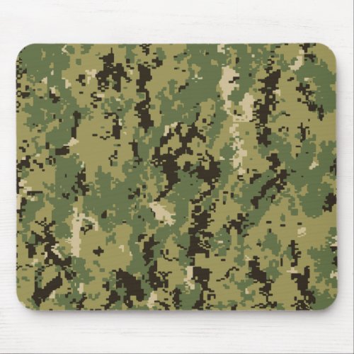 Naval Woodland Camouflage Mouse Pad