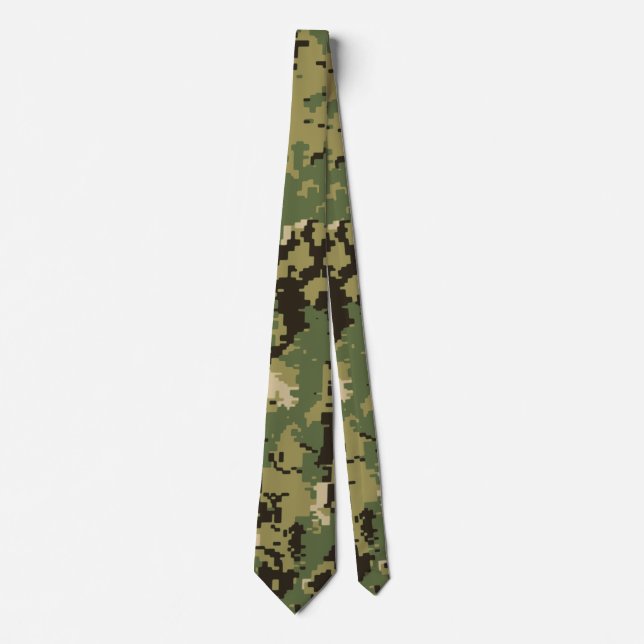 Naval Woodland Camouflage Neck Tie (Front)