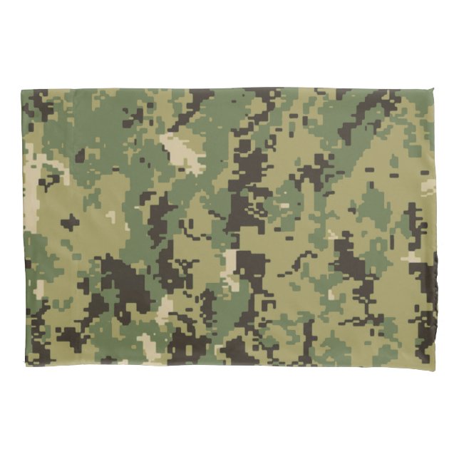Naval Woodland Camouflage Pillow Case (Front)