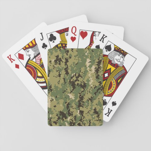 Naval Woodland Camouflage Poker Cards