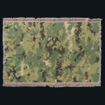 Naval Woodland Camouflage Throw Blanket<br><div class="desc">Naval Woodland Camouflage</div>