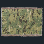 Naval Woodland Camouflage Throw Blanket<br><div class="desc">Naval Woodland Camouflage</div>