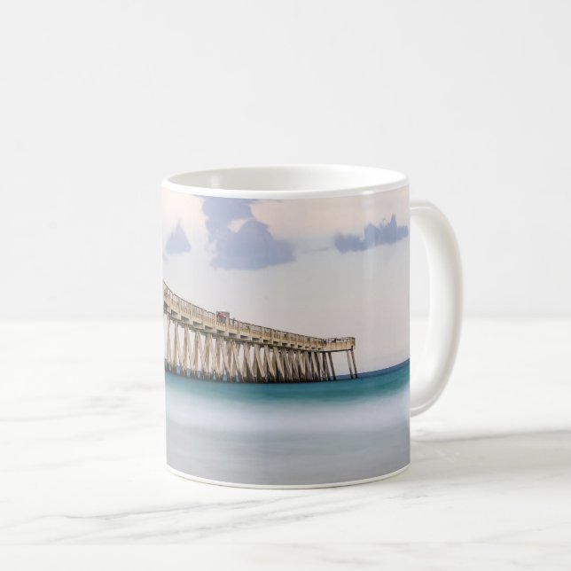 Navarre Beach Fishing Pier Coffee Mug (Front Right)