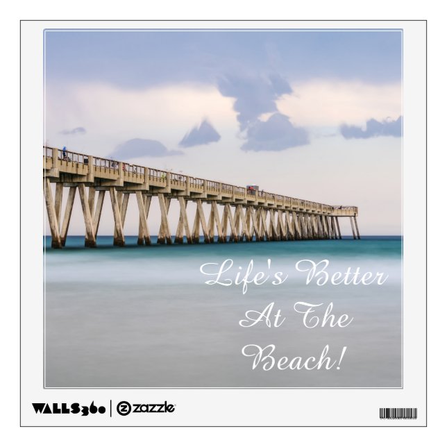 Navarre Beach Fishing Pier Wall Decal (Front)