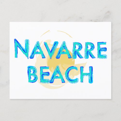 Navarre Beach Florida artsy design Postcard