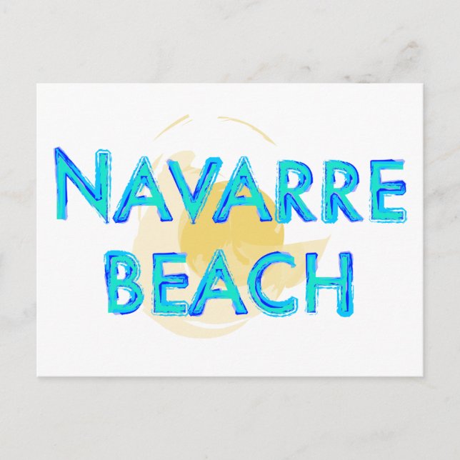 Navarre Beach Florida artsy design Postcard (Front)