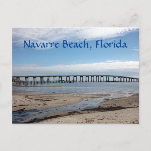 Navarre Beach Florida causeway bridge photo Postcard