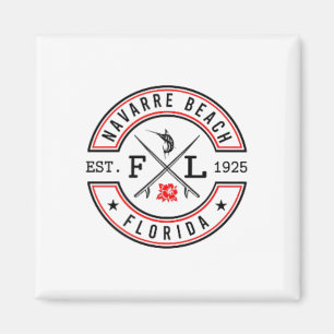 Navarre Beach Florida Fl Retro Surfer Beach Front  Magnet