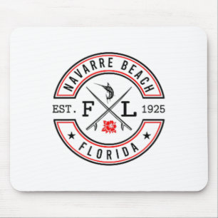 Navarre Beach Florida Fl Retro Surfer Beach Front Mouse Pad